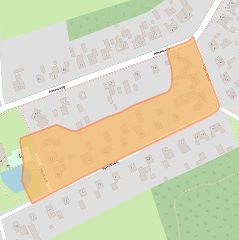 Kaart van postcodegebied 9321XJ.