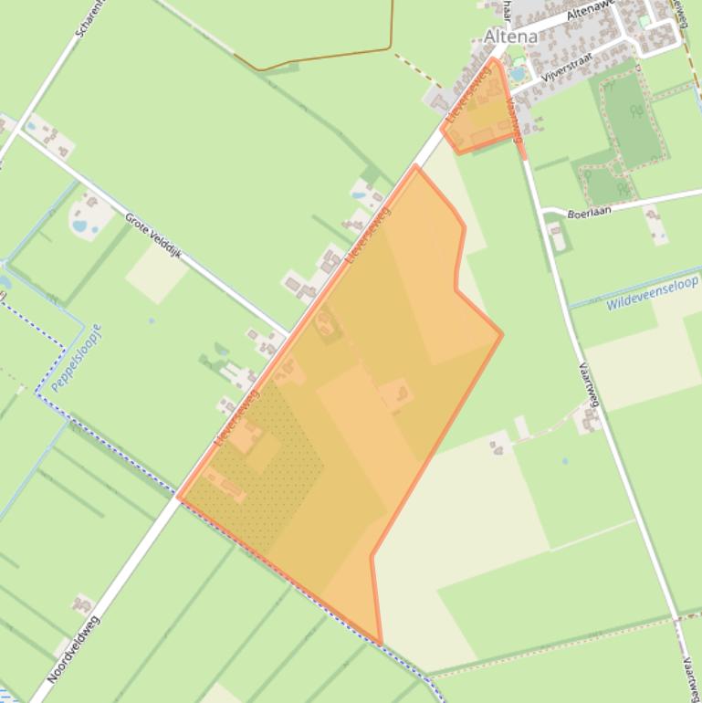 Kaart van postcodegebied 9321XM.