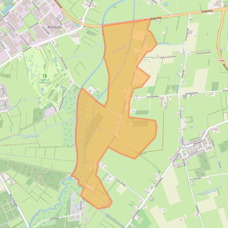 Kaart van postcodegebied 9321XR.