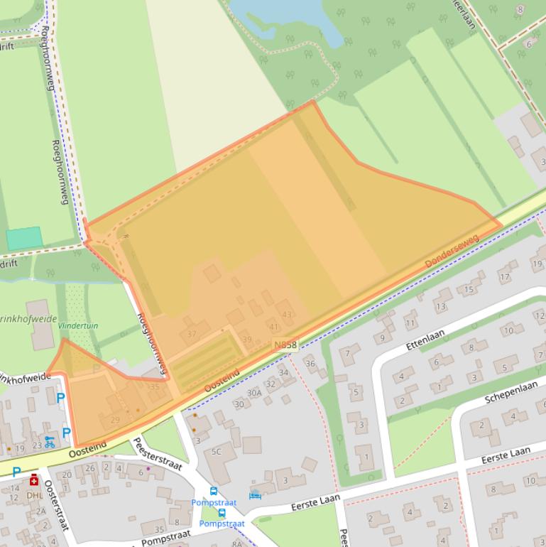 Kaart van postcodegebied 9331AG.