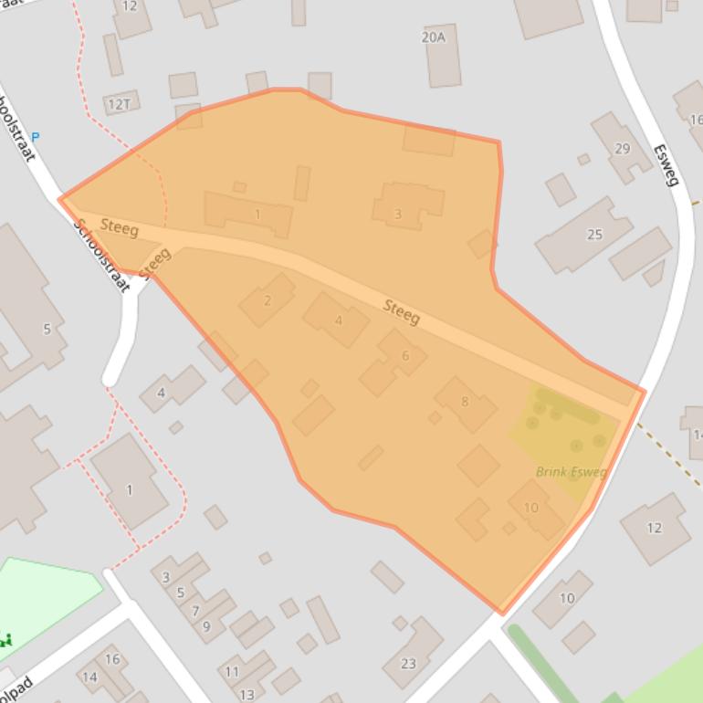 Kaart van postcodegebied 9331AT.