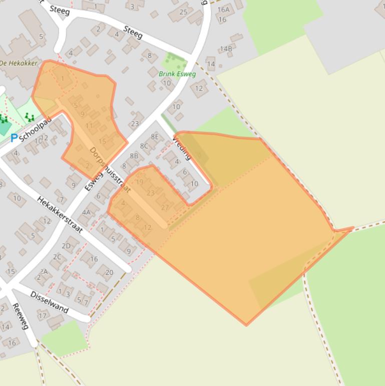 Kaart van postcodegebied 9331AX.