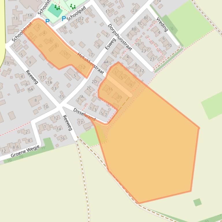 Kaart van postcodegebied 9331AZ.