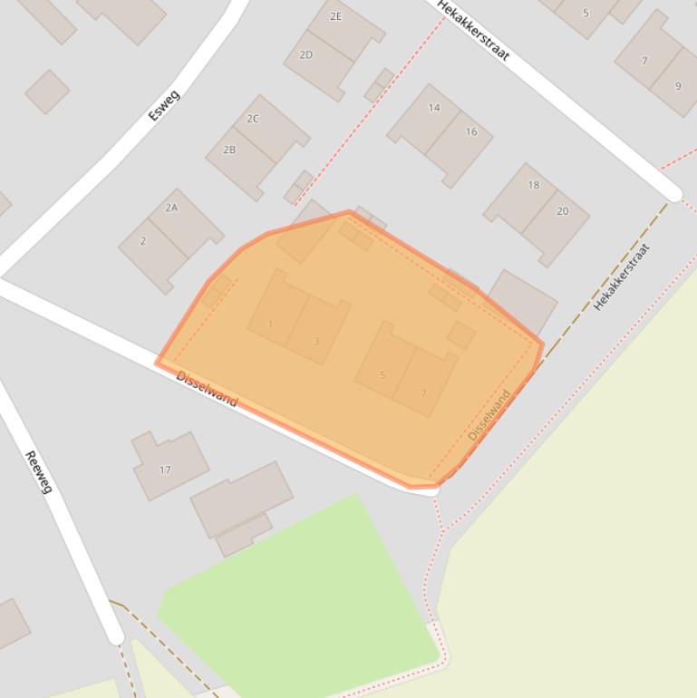 Kaart van postcodegebied 9331BB.