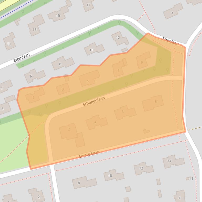 Kaart van postcodegebied 9331BH.