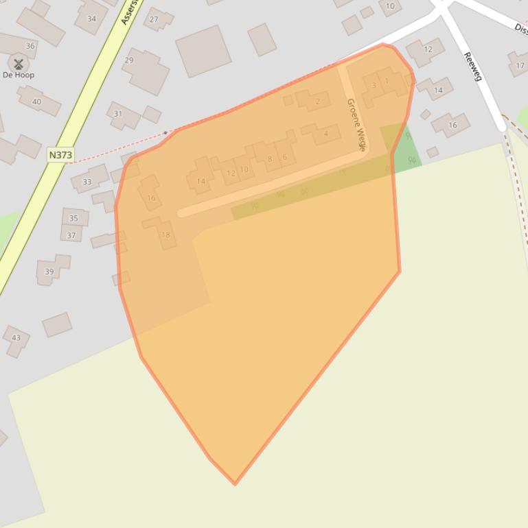 Kaart van postcodegebied 9331BN.