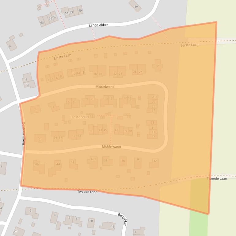 Kaart van postcodegebied 9331BX.