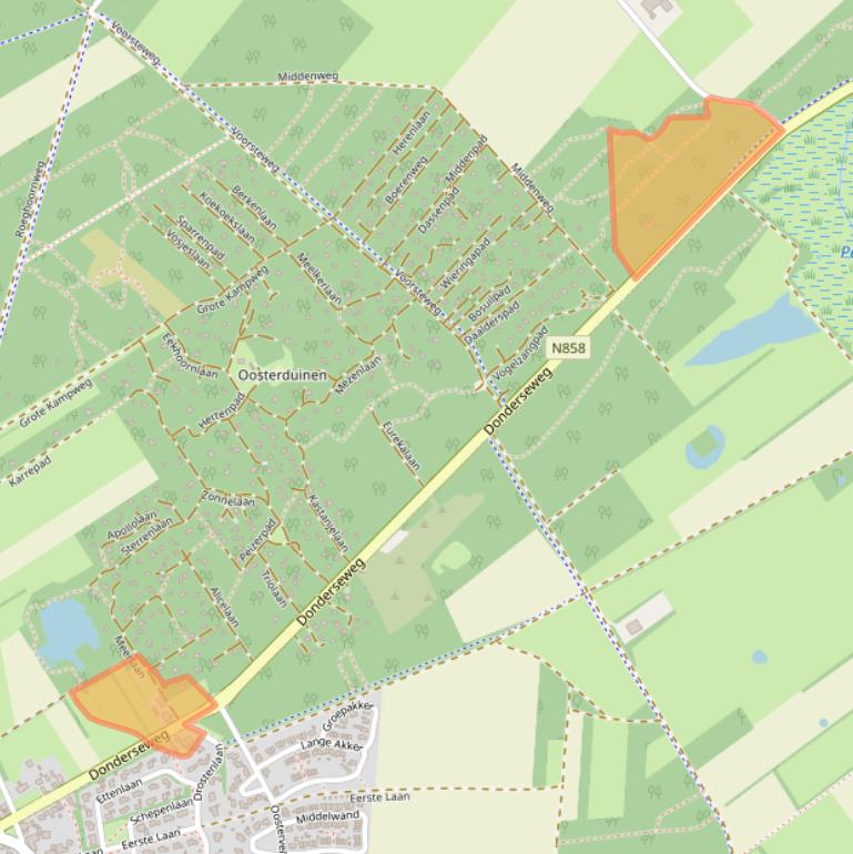 Kaart van postcodegebied 9331BZ.