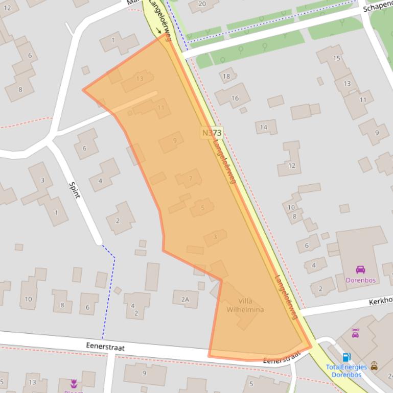 Kaart van postcodegebied 9331CC.