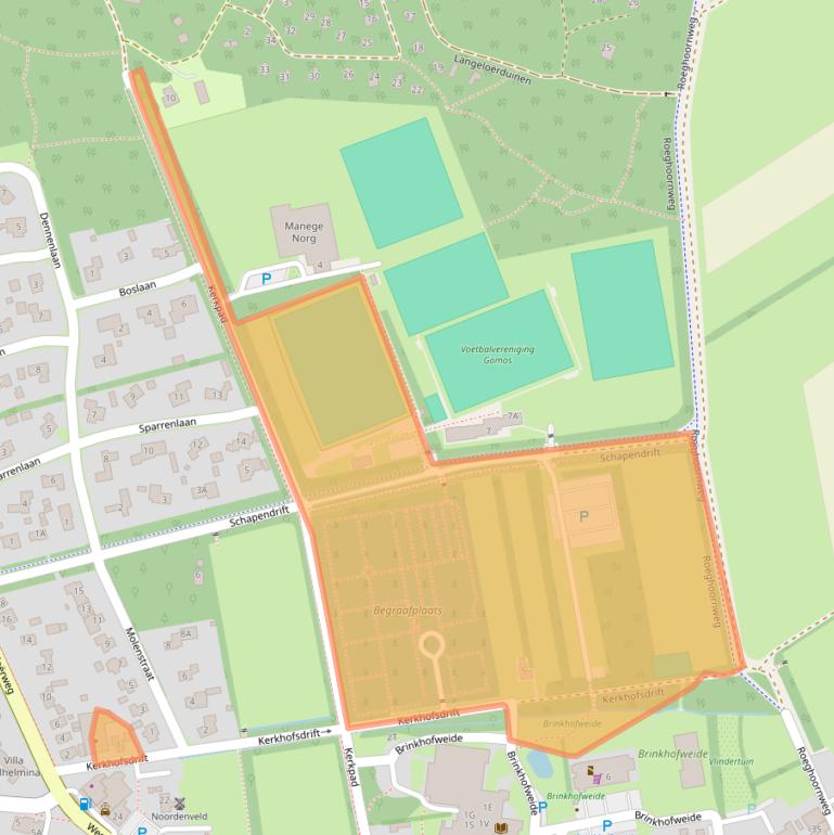 Kaart van postcodegebied 9331CG.