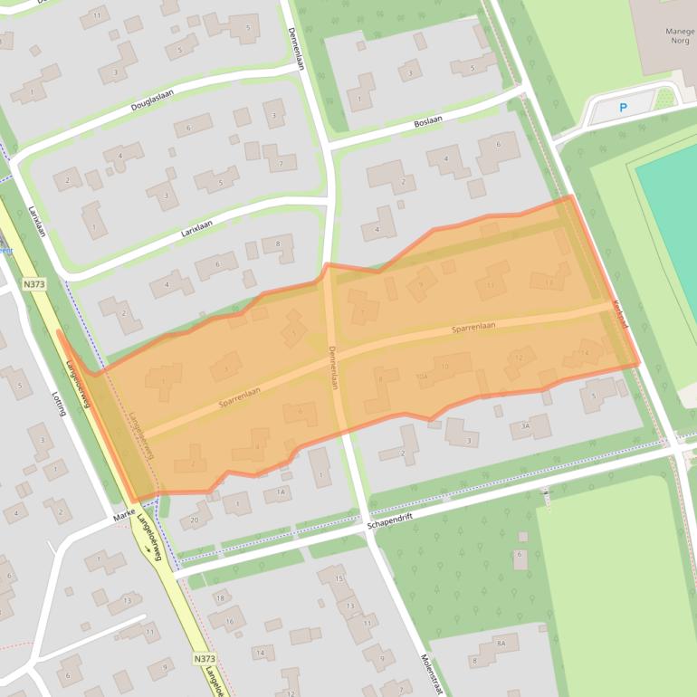 Kaart van postcodegebied 9331CL.