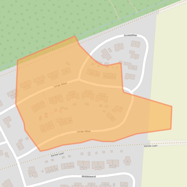 Kaart van postcodegebied 9331DA.