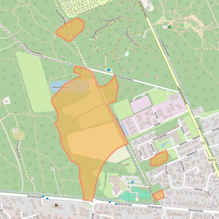 Kaart van postcodegebied 9331EN.