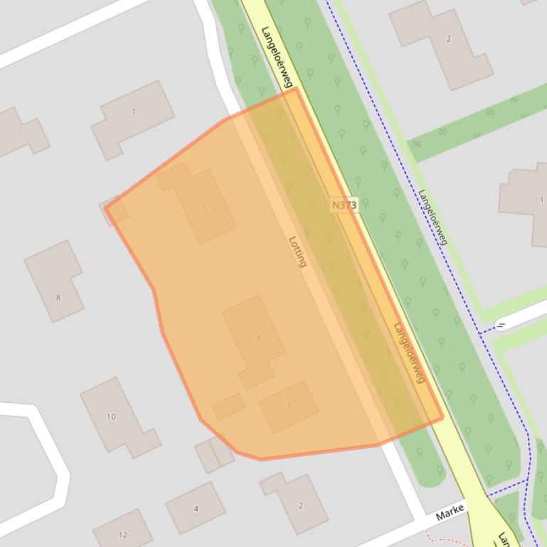 Kaart van postcodegebied 9331EP.