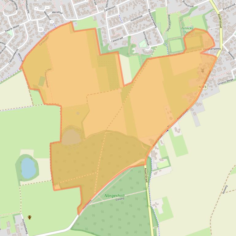 Kaart van postcodegebied 9331JD.