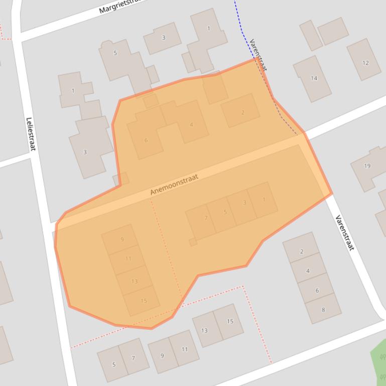 Kaart van postcodegebied 9331JV.