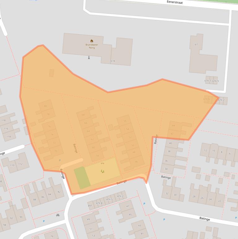 Kaart van postcodegebied 9331KX.