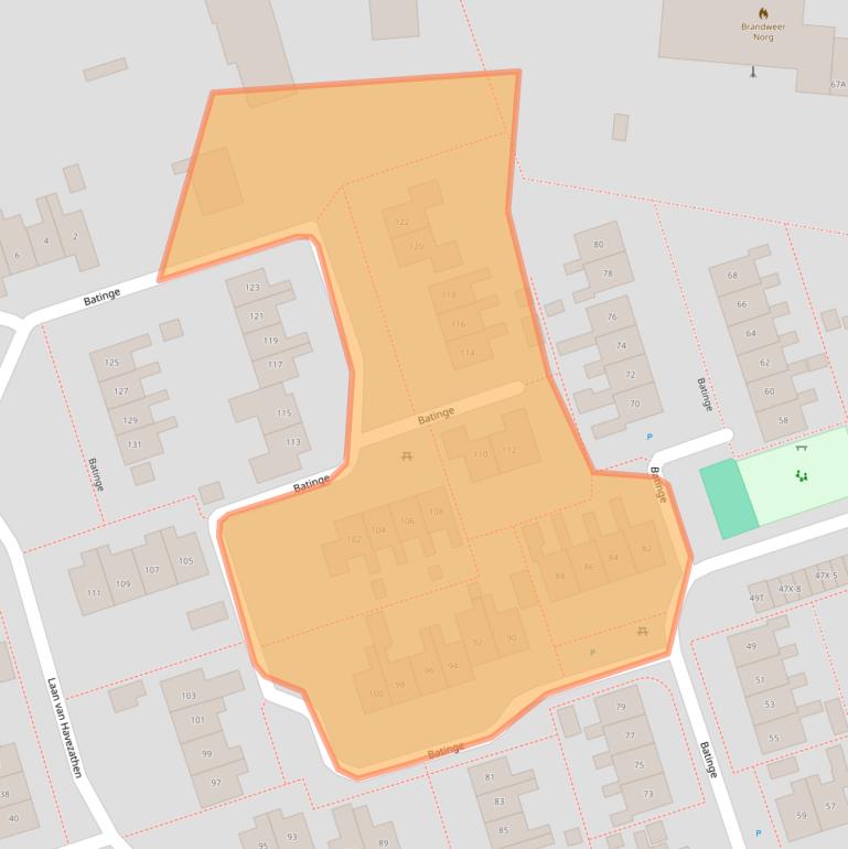 Kaart van postcodegebied 9331KZ.