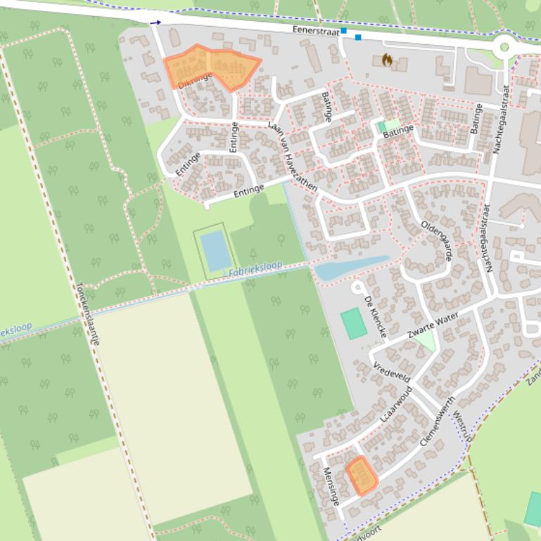 Kaart van postcodegebied 9331LH.