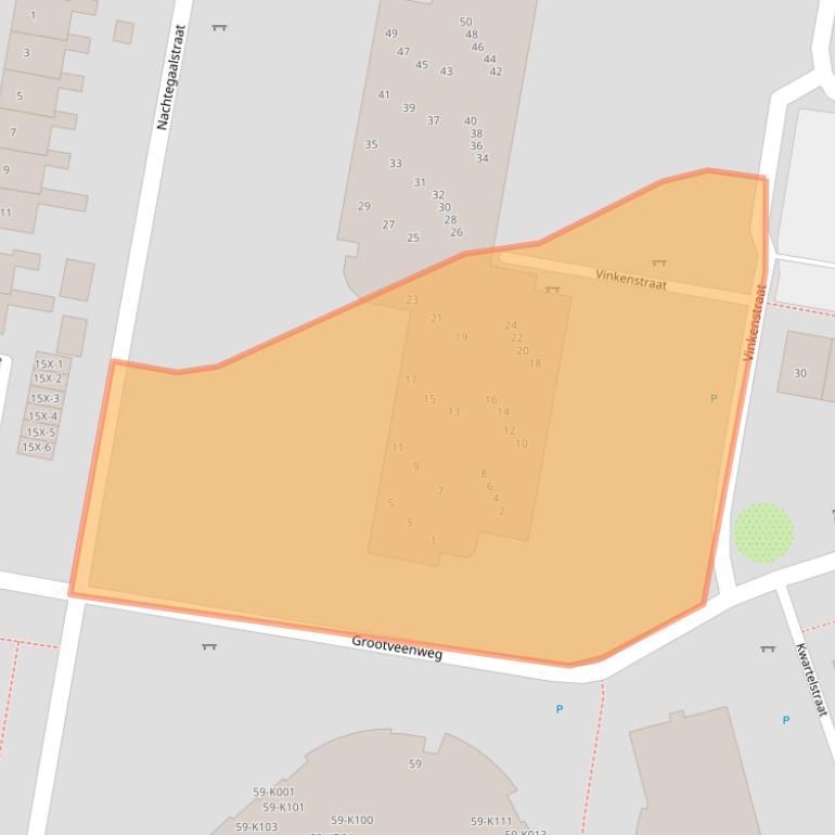 Kaart van postcodegebied 9331MB.