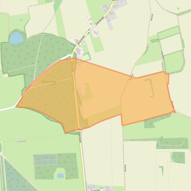 Kaart van postcodegebied 9331TE.