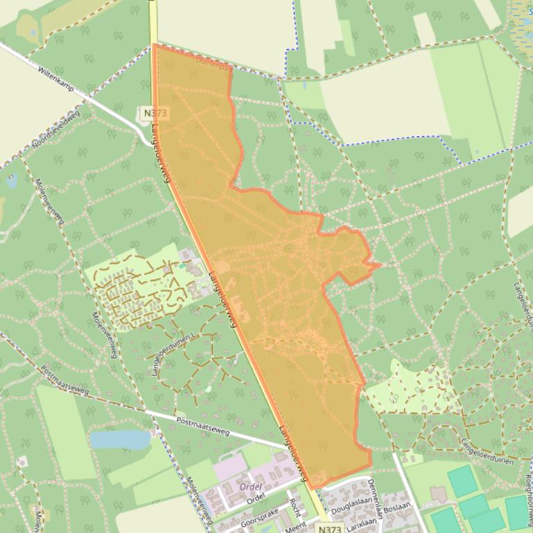 Kaart van postcodegebied 9331VB.