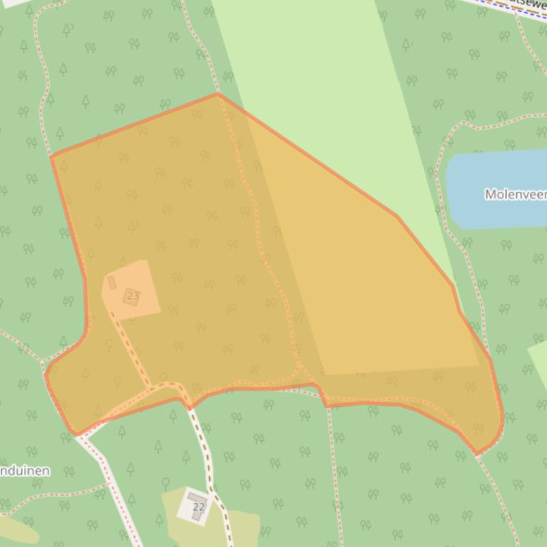 Kaart van postcodegebied 9331VG.