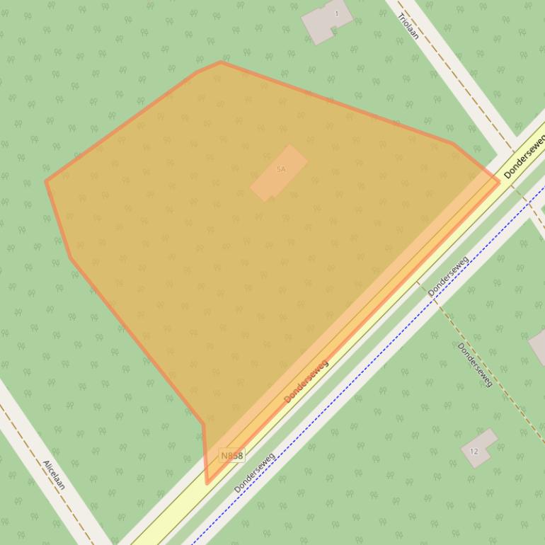 Kaart van postcodegebied 9331WC.