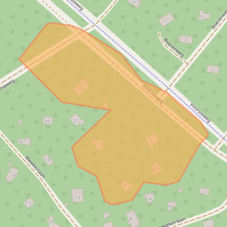 Kaart van postcodegebied 9331WG.