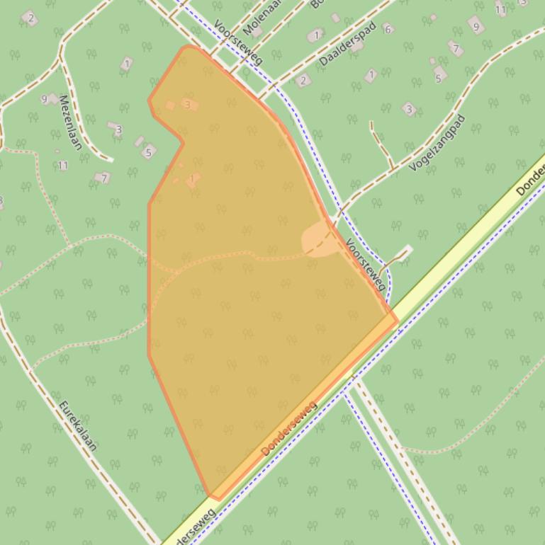 Kaart van postcodegebied 9331WK.