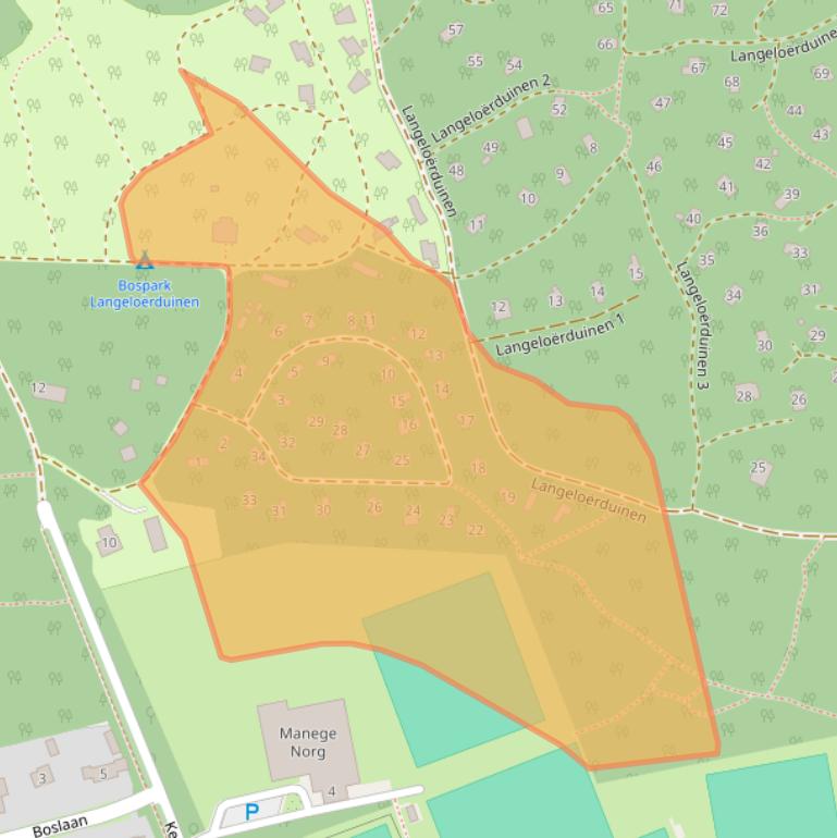 Kaart van postcodegebied 9331WV.