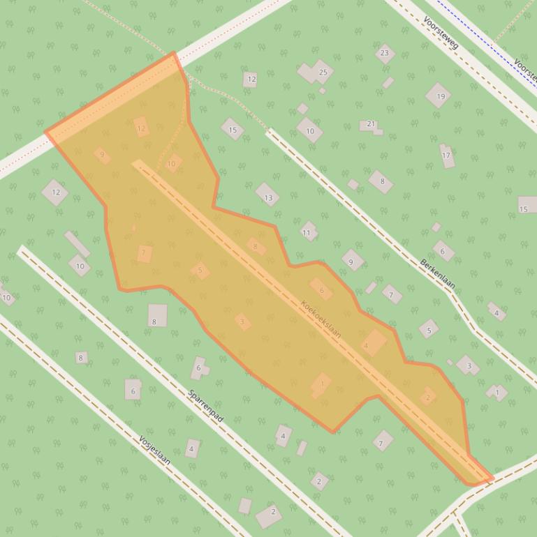 Kaart van postcodegebied 9331XD.