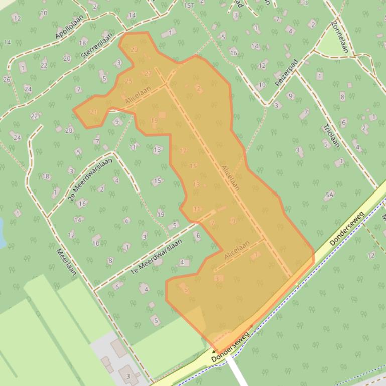 Kaart van postcodegebied 9331XL.