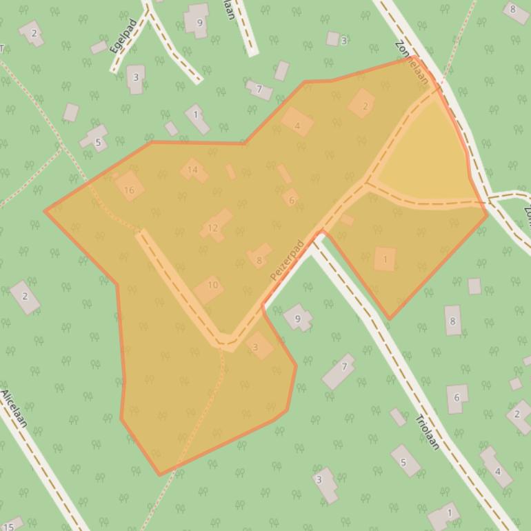 Kaart van postcodegebied 9331XP.