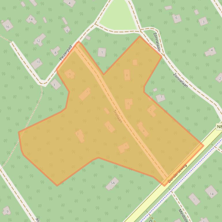 Kaart van postcodegebied 9331XR.