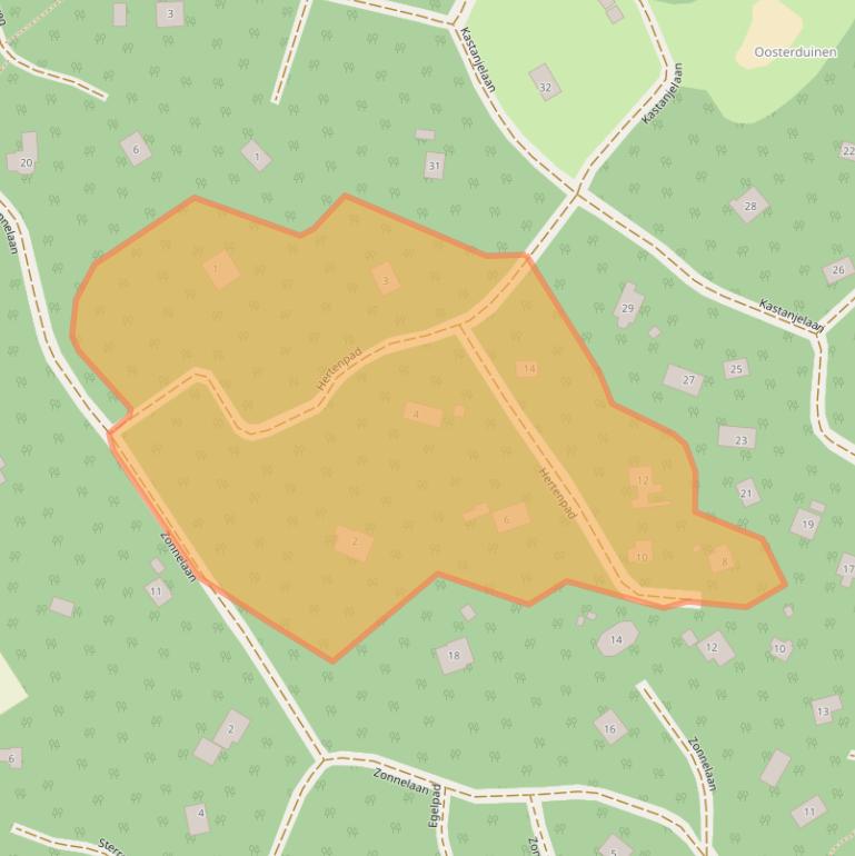 Kaart van postcodegebied 9331XT.