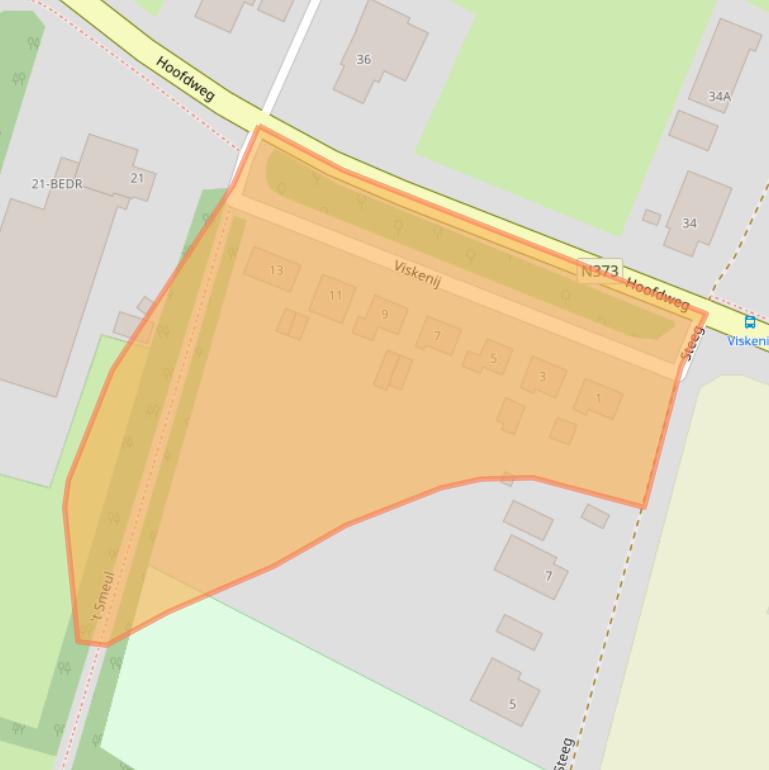 Kaart van postcodegebied 9333PJ.