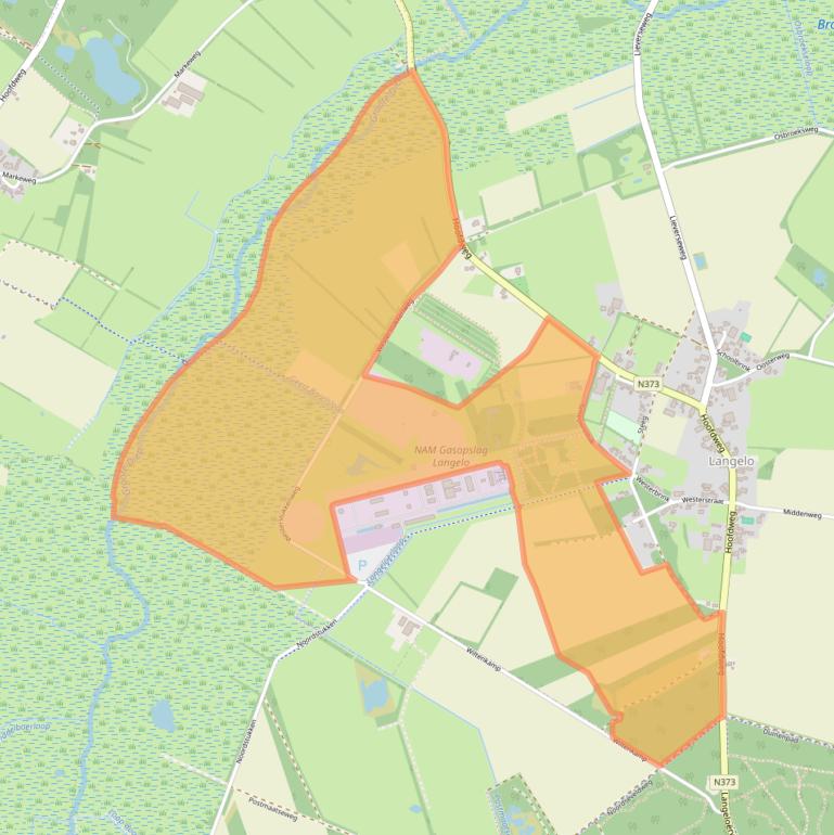 Kaart van postcodegebied 9333PP.