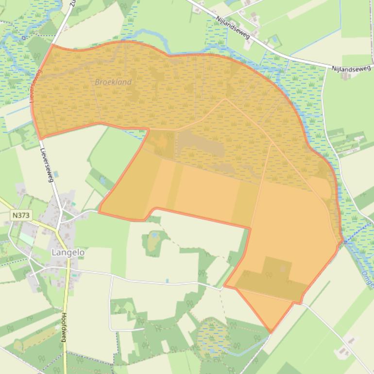 Kaart van postcodegebied 9333PW.