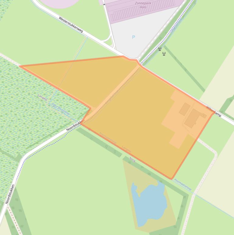 Kaart van postcodegebied 9333TA.