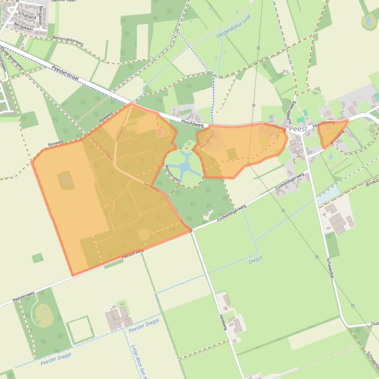 Kaart van postcodegebied 9334TB.