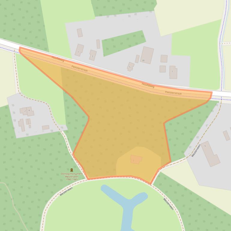 Kaart van postcodegebied 9334TC.