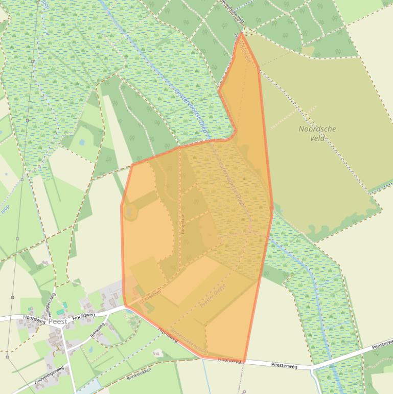 Kaart van postcodegebied 9334TE.