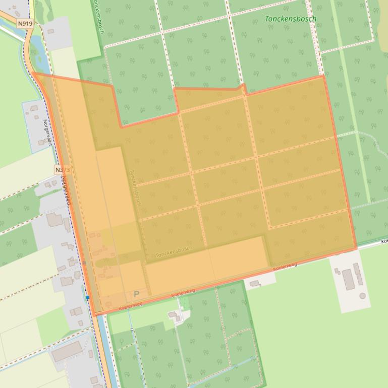 Kaart van postcodegebied 9336TD.
