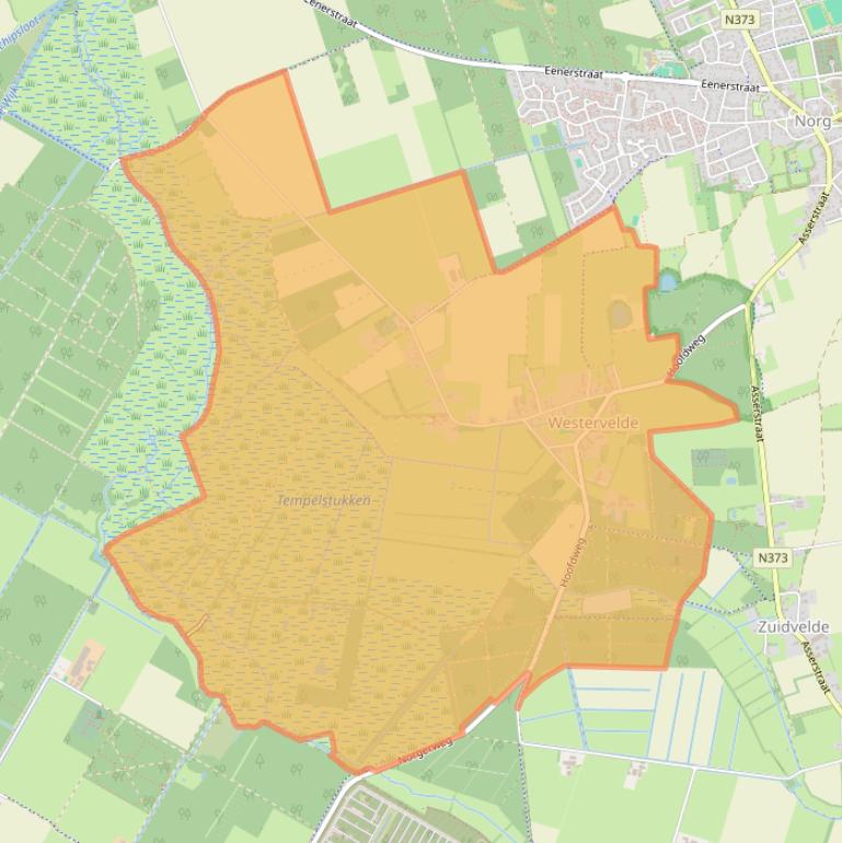 Kaart van postcodegebied 9337.