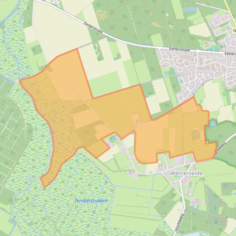 Kaart van postcodegebied 9337TB.