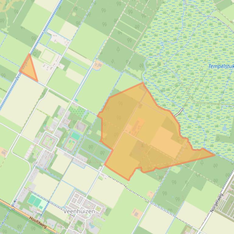 Kaart van postcodegebied 9341AL.