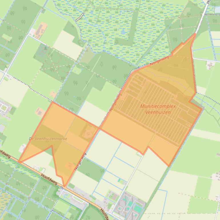 Kaart van postcodegebied 9341AX.