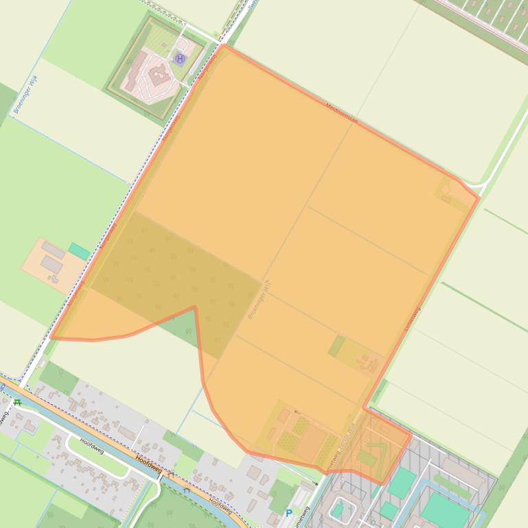 Kaart van postcodegebied 9341BA.