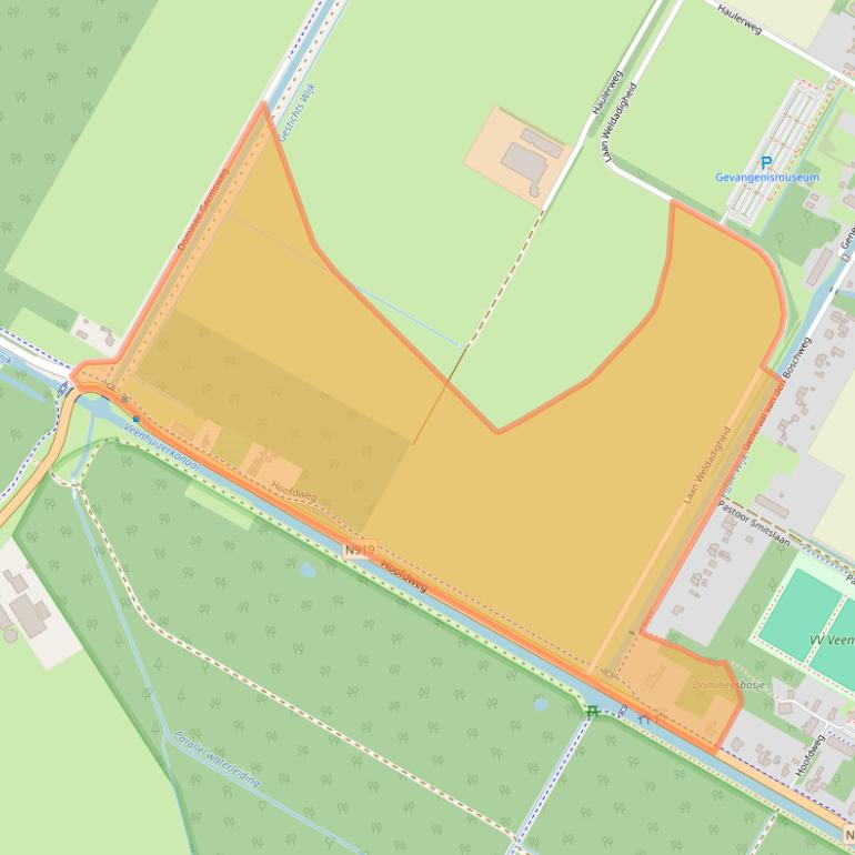 Kaart van postcodegebied 9341BM.